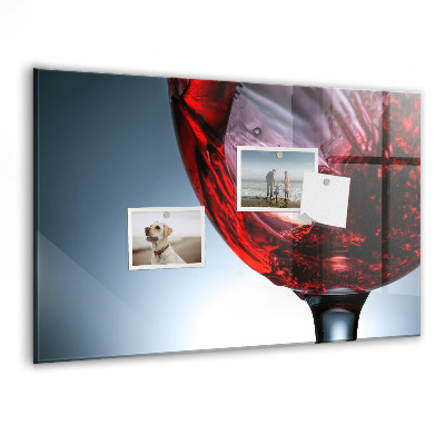 Magnet board Glas wijn