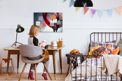 Magnet board Glas wijn