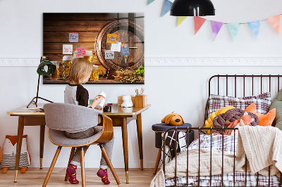 Memobord keuken Een vat bier