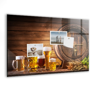 Memobord keuken Een vat bier