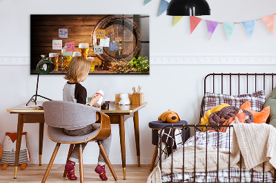 Memobord keuken Een vat bier