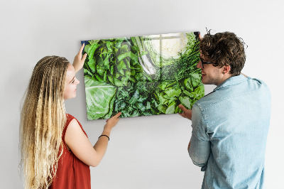 Magnetisch wandbord Groene groenten