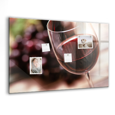 Magnet board Een glas rode wijn