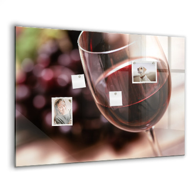 Magnet board Een glas rode wijn