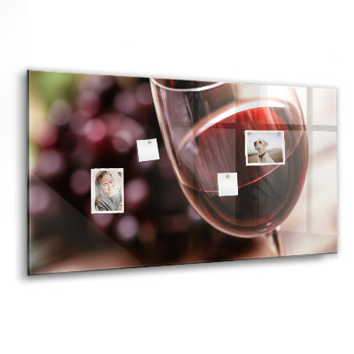 Magnet board Een glas rode wijn
