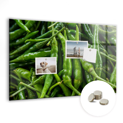 Memobord keuken Groene paprika