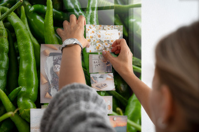 Memobord keuken Groene paprika