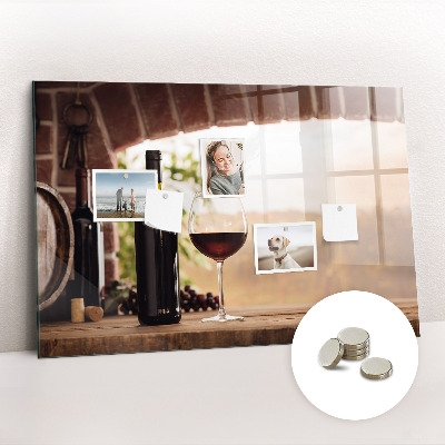 Memobord keuken Flessen wijn