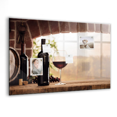 Memobord keuken Flessen wijn