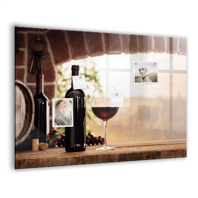 Memobord keuken Flessen wijn