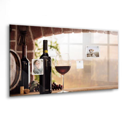 Memobord keuken Flessen wijn