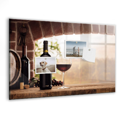 Memobord keuken Flessen wijn