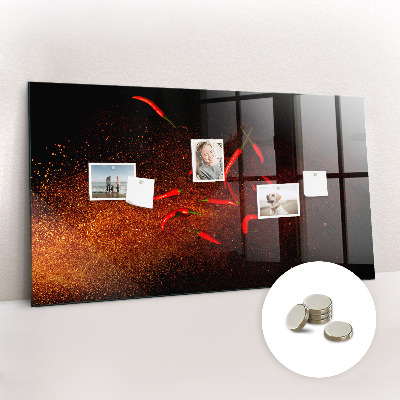 Magnetisch wandbord Chilipepers