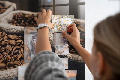 Memobord keuken Koffiezakjes