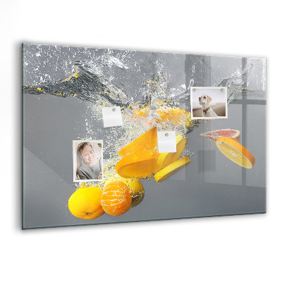 Magnet board Citrusvruchten in water