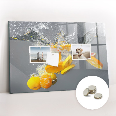 Magnet board Citrusvruchten in water