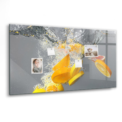 Magnet board Citrusvruchten in water