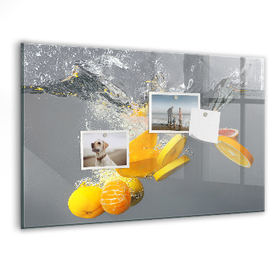 Magnet board Citrusvruchten in water