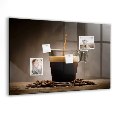 Memobord keuken Een kopje koffie