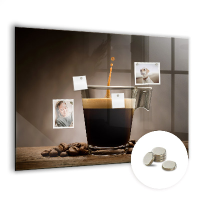 Memobord keuken Een kopje koffie