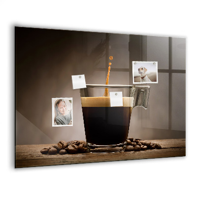 Memobord keuken Een kopje koffie