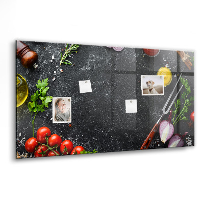 Memobord keuken Groenten op het aanrecht