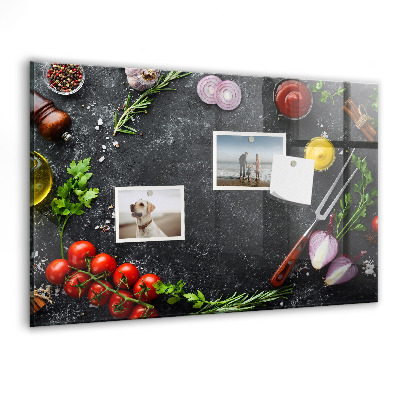 Memobord keuken Groenten op het aanrecht