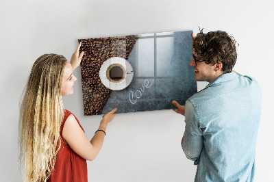 Magnetisch wandbord Een kopje koffie