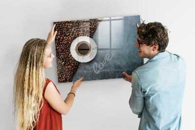 Magnetisch wandbord Een kopje koffie