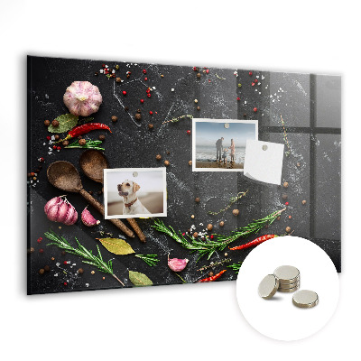 Magnet board Specerijen op het aanrecht