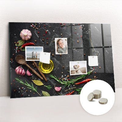 Magnet board Specerijen op het aanrecht