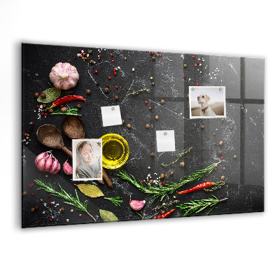 Magnet board Specerijen op het aanrecht