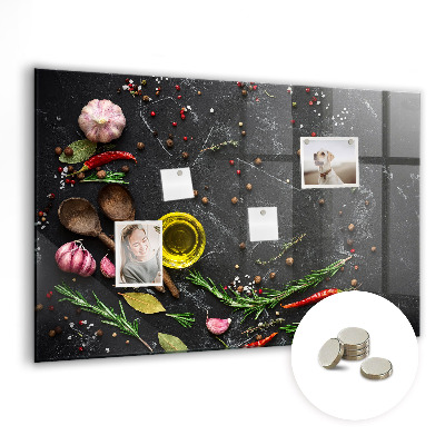 Magnet board Specerijen op het aanrecht