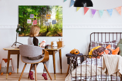 Magnet board Zonsopgang in het bos