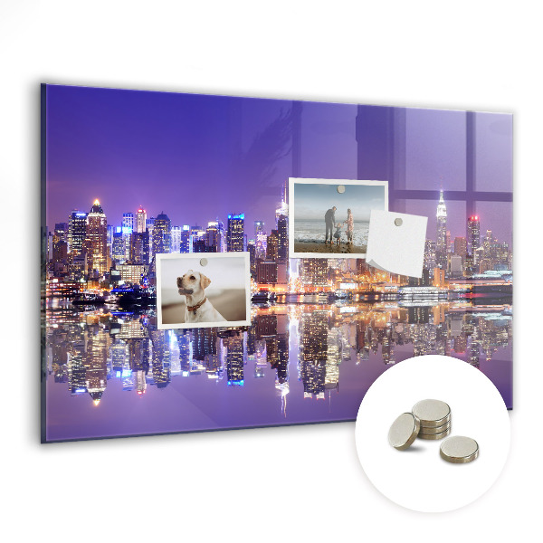 Magnetisch wandbord New York 's nachts