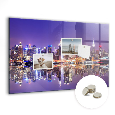 Magnetisch wandbord New York 's nachts