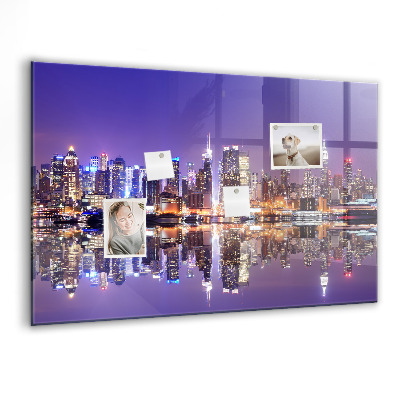 Magnetisch wandbord New York 's nachts