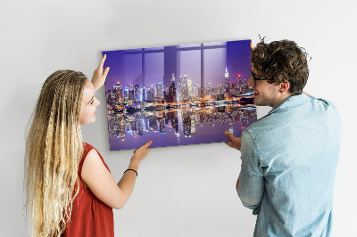 Magnetisch wandbord New York 's nachts