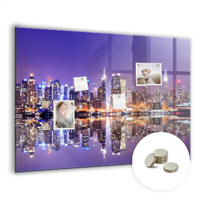 Magnetisch wandbord New York 's nachts