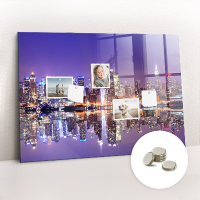 Magnetisch wandbord New York 's nachts