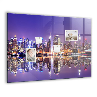 Magnetisch wandbord New York 's nachts