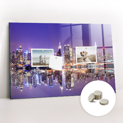 Magnetisch wandbord New York 's nachts