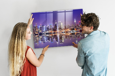 Magnetisch wandbord New York 's nachts