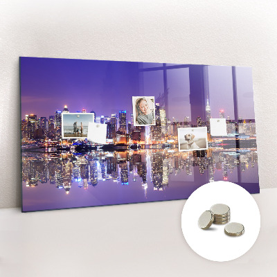 Magnetisch wandbord New York 's nachts