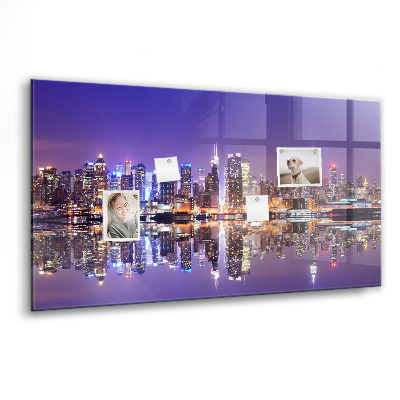 Magnetisch wandbord New York 's nachts