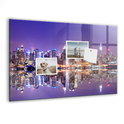 Magnetisch wandbord New York 's nachts