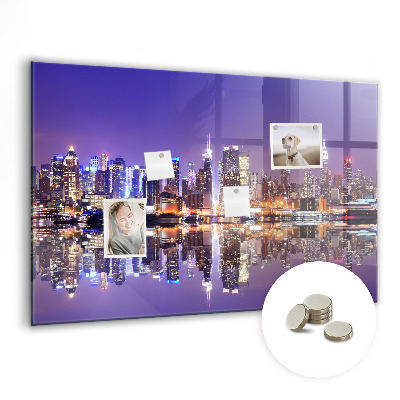 Magnetisch wandbord New York 's nachts