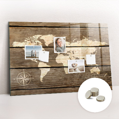 Magnet board Wereldkaart van het bord