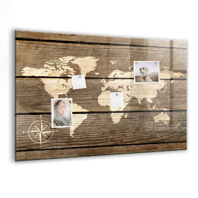 Magnet board Wereldkaart van het bord