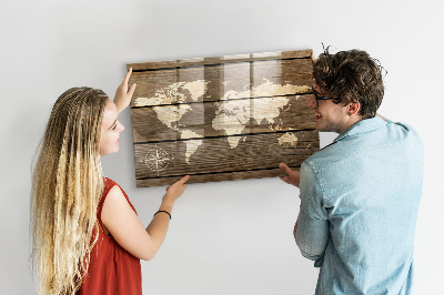 Magnet board Wereldkaart van het bord